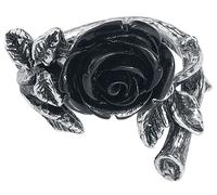 Alchemy Gothic Wild Black Rose Ring Ring silberfarben