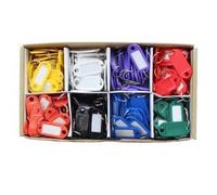 Alco Schlüsselanhänger mit Ring 200 Stück farbig sortiert