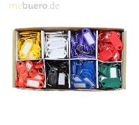 ALCO Schlüsselanhänger 52 x 21 x 3 mm (B x H x T) Ring Kunststoff farbig sortiert 200 St./Pack.