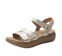 Alegria Damen Blinda Triple Adjustable Straps Leather Summer Sandals, Champagner, 10.5-11