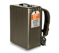 'ALEON 17'' Hybrid Aluminum Backpack- Outdoor backpack in Silver- Comfortable and sturdy case for photo equipment or laptop.'