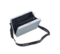 Aleon Aluminium-Umhängetasche für Damen und Herren, stilvolle Umhängetasche und Crossbody-Sling, Platin