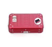 Aleon Umhängetasche aus Aluminium, kompakt, für Reisen, modische Umhängetasche, Rubinrot