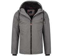 ALESSANDRO SALVARINI Herren Winter Jacke warm mit Kapuze AS-331 [AS-331-Dunkelgrau-Gr.M]
