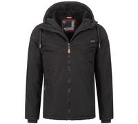 ALESSANDRO SALVARINI Herren Winter Jacke warm mit Kapuze AS-331 [AS-331-Schwarz-Gr.L]