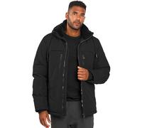 ALESSANDRO SALVARINI Herren Winter Jacke warm Winterjacke Teddyfell Kapuze AS-332 [AS-332-Schwarz-Gr.XXL]