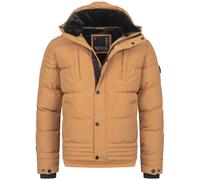 Winterjacke ALESSANDRO SALVARINI "ASFabiano", Herren, Gr. L, braun (macchiato), Obermaterial: 100% Polyester; Innenseite: 100% Polyester, Jacken Winterjacke, mit warmem Teddyfell und abnehmbarer Kapuz