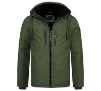 Winterjacke ALESSANDRO SALVARINI "ASMori", Herren, Gr. XXL, grün (schwarz olive), Obermaterial: 100% Polyester. Innenseite: 100% Polyester, Jacken Winterjacke, mit warmem Teddyfell (81095041-XXL) schw