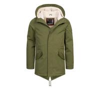 Alessandro Salvarini Herren Winterparka mit Teddyfell und Kapuze L