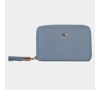 ALESSIA Reißverschluss-Geldbörse 4 Kartenfächer blau Damen - Leder