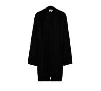 Aleva Women's Damen Lange Strickjacke mit Twist-Pullover Revers Acryl SCHWARZ Größe XL/XXL Cardigan Sweater