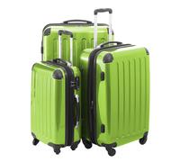 Alex - 3er Koffer-Set Hartschale Apfelgrün glänzend, TSA, (55cm, 65cm & 75cm), 235 Liter Apfelgruen