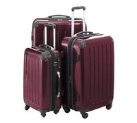 Alex - 3er Koffer-Set Hartschale Burgund glänzend, TSA, (55cm, 65cm & 75cm), 235 Liter Burgund