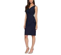 Alex Damen Slimming Short Ruched Dress with Ruffle (Petite and Regular) Kleid fr besondere Anlsse