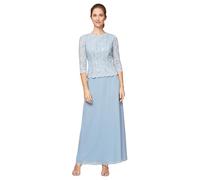 Alex Evenings Damen 3/4-ärmel, Stretch-Spitze, Mieder, Einteilig, für die Brautmutter Brautmutterkleid, Himmel, 48