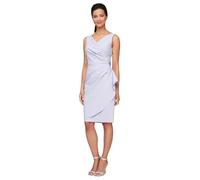 Alex Evenings, Schlankmachendes, kurzes, gerüschtes Damenkleid, mit Rüschen, (zierlich und regulär), Lavendel, 40