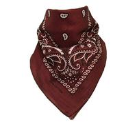 Alex Flittner Designs Original Bandana Kopftuch Halstuch Nickituch Biker Tuch mit Paisley Muster in Braun 100% Baumwolle