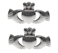 Alexander Castle 925 Sterling Silber irische Claddagh-keltische Manschettenknöpfe für Männer - 26mm x 14mm Manschettenknöpfe mit Schmuck-Geschenkbox