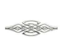 Alexander Castle 925 Sterling Silber Keltische Brosche für Frauen - Damen Brosche Pin mit Schmuck Geschenk Box - 44mm x 11mm