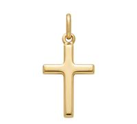 Alexander Castle Klein Schlicht Solide 9ct 375 Gold Kreuz Halskette Anhänger für Frauen & Kinder - 22mm x 12mm - Kreuz Charme mit Schmuck Geschenk-Box - NUR ANHÄNGERSCHMUCK