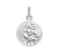 Alexander Castle Kleiner Anhänger aus 925er-Sterlingsilber, Heiliger Christophorus, 12 mm, religiöser Charm, mit Schmuck-Geschenk-Box, nur Anhänger