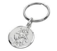 Alexander Castle Reversibel Solide 925 Sterlingsilber Heiliger Christophorus Schlüsselanhänger für Herren - 24mm Autoschlüsselanhänger Schlüsselanhänger mit Schmuck Geschenkbox