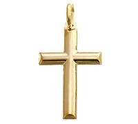 Alexander Castle Solide 9ct 375 Gold Kreuz Halskette Anhänger für Frauen & Männer - 34mm x 22mm - Kreuz Charme mit Schmuck Geschenk-Box - NUR ANHÄNGERSCHMUCK