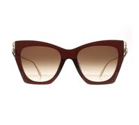 Alexander McQueen Cat Eye Womens Braun Gold Braun Gradient AM0375S Einheitsgröße