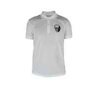 Alexander McQueen - Classic White Polo Shirt With Skull Patch - Größe S - weiß
