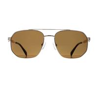 Alexander McQueen Pilotenbrille Unisex Gold Braun AM0458S Einheitsgröße