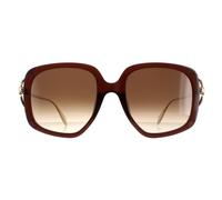 Alexander McQueen Quadratisch Damen Braun Gold Braun Gradient AM0374S Einheitsgröße