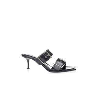 Alexander McQueen Schwarze Leder Stiletto-Absatzsandalen EU 36