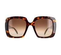 Alexander McQueen Square Damen Schildpatt Braun Gradient AM0378S Einheitsgröße