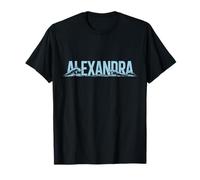 Alexandra Sea Waves - Personalisierter Name Ocean Beach Art T-Shirt