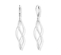 ALEXCRAFT Ohrringe Silber 925 Hängend für Damen, Silber 925 Ohrstecker mit Lange Kette Ohrringe kleine Tropfenkette Quasten Welle, Ohrhänger Silber Boho Wassertropfen Damen Frauen Hochzeit