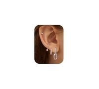 ALEXCRAFT Silber 925 Ohrringe Damen Set: 4x Ohrstecker & Creolen mit Zirkonia, Stapelbar, Hochwertig, Multipack, Perfektes Schmuckgeschenk