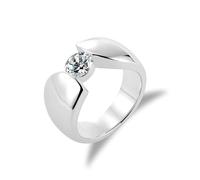 ALEXCRAFT Silber Solitär Ringe für Damen Herren, Chunky Offene Finger Ringe Verstellbar Daumen Stapelbar Dünner Ring Offene Knuckle Ring 6-8 Size für Frauen Männer