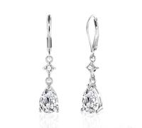 ALEXCRAFT Zirkonia Ohrringe Silber 925 Hängend Geschenk für Damen Frauen | Ohrringe Hängend Lange Blitz CZ Zirkon Strass Stein Twist Unendlichkeits Herz Wassertropfen Ohrhänger Creolen mit Anhänger