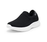 Alexis Leroy Barfußschuhe Damen Laufschuhe Turnschuhe Atmungsaktiv Fitnessschuhe Weich Straßenlaufschuhe Tiefschwarz 38 EU