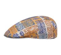 Alfonso D’Este Mayano Flatcap Schirmmütze Schiebermütze Leinencap Herren - Made in Italy mit Schirm, Futter Sommer Frühling-Sommer - M (56-57 cm) orange