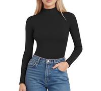 ALGALAROUND Damen Langarmshirt Rollkragen Longsleeve Thermoshirt Stehkragen Langarm T-Shirt Basic Thermo Oberteil Longshirt Top Long Sleeve Shirts for Ladies 2025 Winter Outfit