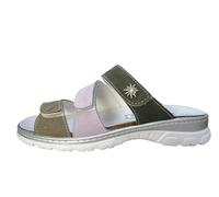 Algemare Damen Pantolette Sabine-783 Tanne/fieder/Salbei Leder von Größe 37 bis 43, Damen Größen:40, Farben:Mehrfarbig