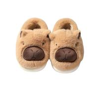 AlHECE Hausschuhe Damen Lustige Tier Bär Baumwolle Hausschuhe Frauen Dicke Sohlen Home Slipper Winter Neue Warme rutschfeste Schöne Plüsch Paar Hausschuhe-D-35-36