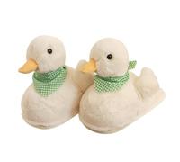 AlHECE Hausschuhe Damen Winter Damen Niedliche Ente Plüsch Hausschuhe Warme Schuhe Dia Cartoon Ente Plüsch Hausschuhe Männer Zuhause Baumwollschuhe-A-39-40