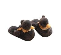 AlHECE Hausschuhe Damen Winter Damen Niedliche Ente Plüsch Hausschuhe Warme Schuhe Dia Cartoon Ente Plüsch Hausschuhe Männer Zuhause Baumwollschuhe-B-41-42