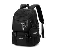 AlHECE Schulrucksack Kinder Rucksack Mit Purse High School Schüler Schultaschen Kinder wasserdichte Schulbeutel Teenager-Schwarz