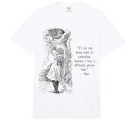 Alice Adventures Wonderland Vintage Buch Zitat Lewis Carrol Comfort Colors Adult Heavyweight T-Shirt