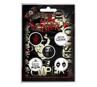 Alice Cooper badge pack 5 x Pin Button logo schools out Nue offiziell