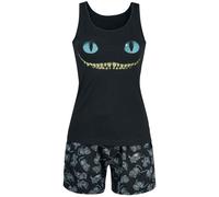 Alice im Wunderland Grinsekatze - Lächeln Schlafanzug schwarz in 5XL