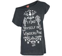 Alice In Wonderland - I Find Myself In Wonderland Grey - Girlies Grau Medium